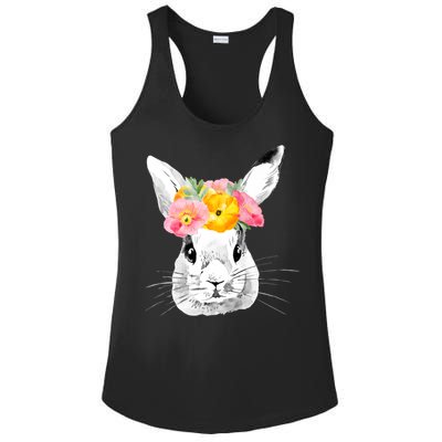 Easter Female Bunny Holiday Ladies PosiCharge Competitor Racerback Tank