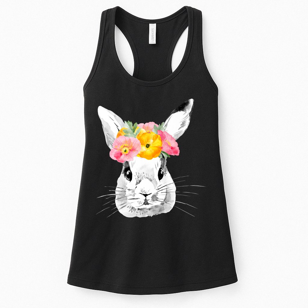 Easter Female Bunny Holiday Womens Tank Top