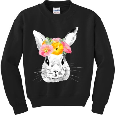 Easter Female Bunny Holiday Kids Sweatshirt