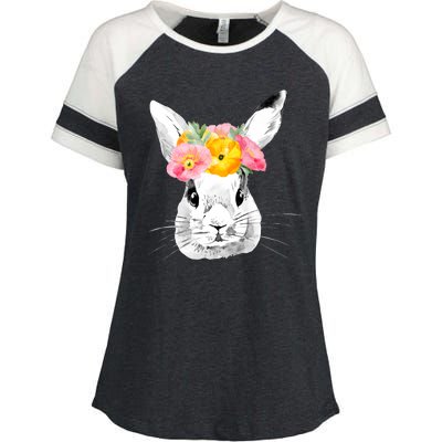 Easter Female Bunny Holiday Enza Ladies Jersey Colorblock Tee