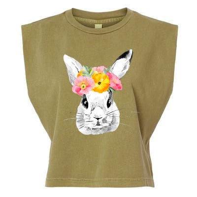 Easter Female Bunny Holiday Garment-Dyed Women's Muscle Tee