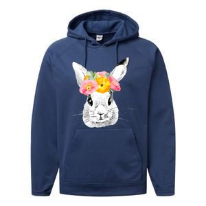 Easter Female Bunny Holiday Performance Fleece Hoodie