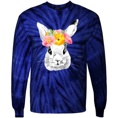 Easter Female Bunny Holiday Tie-Dye Long Sleeve Shirt