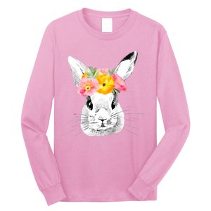 Easter Female Bunny Holiday Long Sleeve Shirt