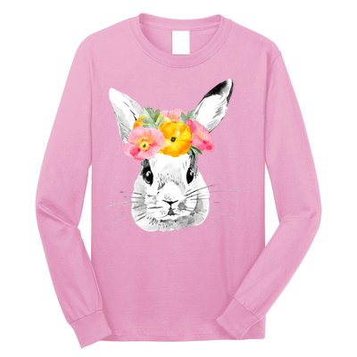 Easter Female Bunny Holiday Long Sleeve Shirt