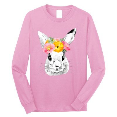 Easter Female Bunny Holiday Long Sleeve Shirt