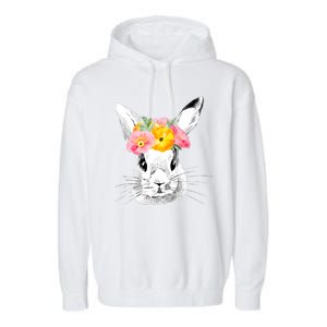 Easter Female Bunny Holiday Garment-Dyed Fleece Hoodie