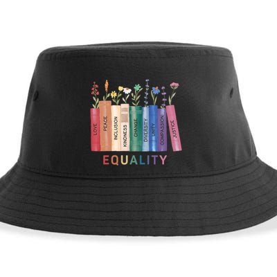 Equality Flower Books Equal Rights Social Justice Feminist Gift Sustainable Bucket Hat