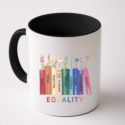 Equality Flower Books Equal Rights Social Justice Feminist Gift Mug