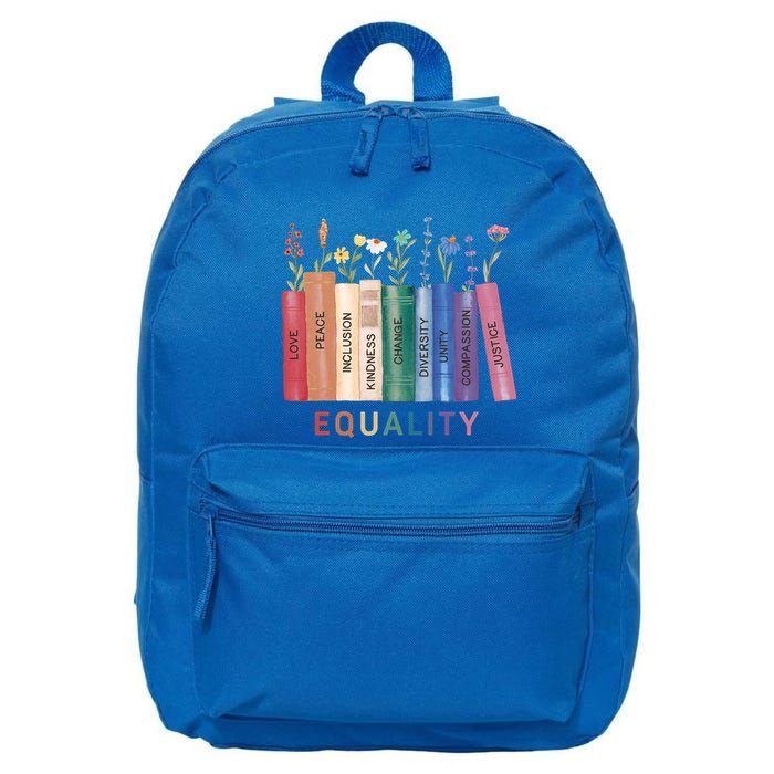 Equality Flower Books Equal Rights Social Justice Feminist Gift 16 in Basic Backpack