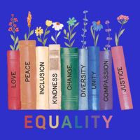 Equality Flower Books Equal Rights Social Justice Feminist Gift 16 in Basic Backpack