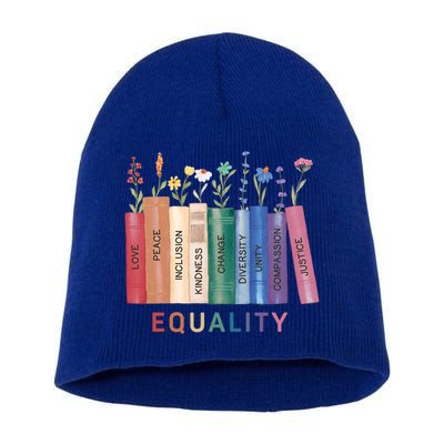 Equality Flower Books Equal Rights Social Justice Feminist Gift Short Acrylic Beanie