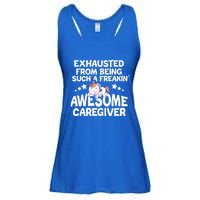 Exhausted From Being Such A Freakin’ Awesome Caregiver Gift Ladies Essential Flowy Tank