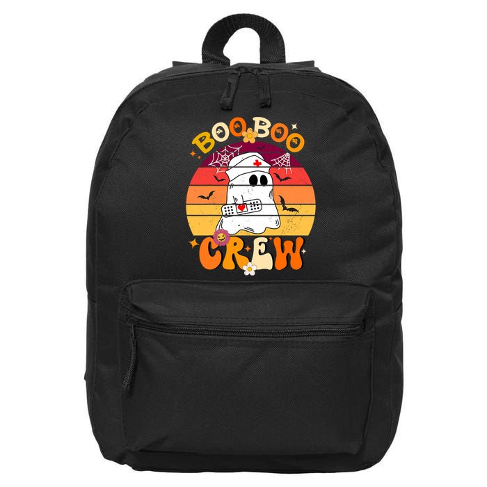 Etro Funny Boo Crew Ghost Halloween Paramedic Nurse 16 in Basic Backpack