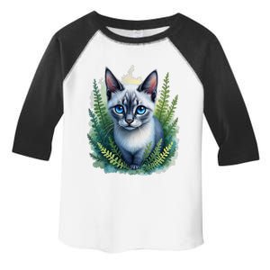 Enchanted Forest Blue Eyed Cat For Pet Lovers Flowers Toddler Fine Jersey T-Shirt