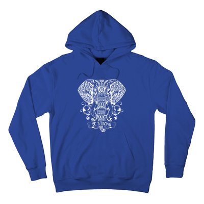 Elephant Face Be Strong Energy Dala And Yoga Meditation Cute Gift Hoodie