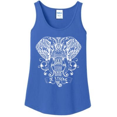 Elephant Face Be Strong Energy Dala And Yoga Meditation Cute Gift Ladies Essential Tank