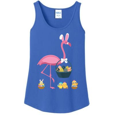 Easter Flamingo Basket Stuffer Rabbit Wading Bird Design Great Gift Ladies Essential Tank