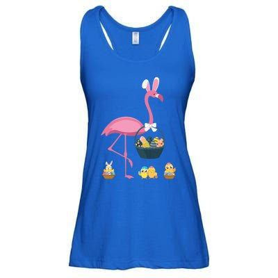 Easter Flamingo Basket Stuffer Rabbit Wading Bird Design Great Gift Ladies Essential Flowy Tank