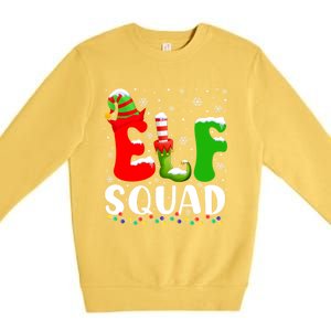 Elf Family Christmas Matching Pajamas Xmas Elf Squad Gift Premium Crewneck Sweatshirt