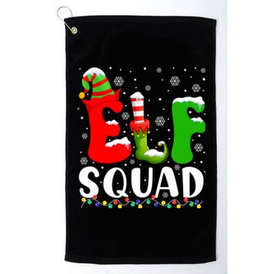 Elf Family Christmas Matching Pajamas Xmas Elf Squad Gift Platinum Collection Golf Towel