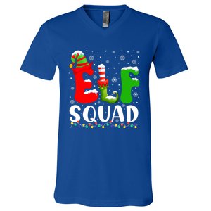 Elf Family Christmas Matching Pajamas Xmas Elf Squad Gift V-Neck T-Shirt