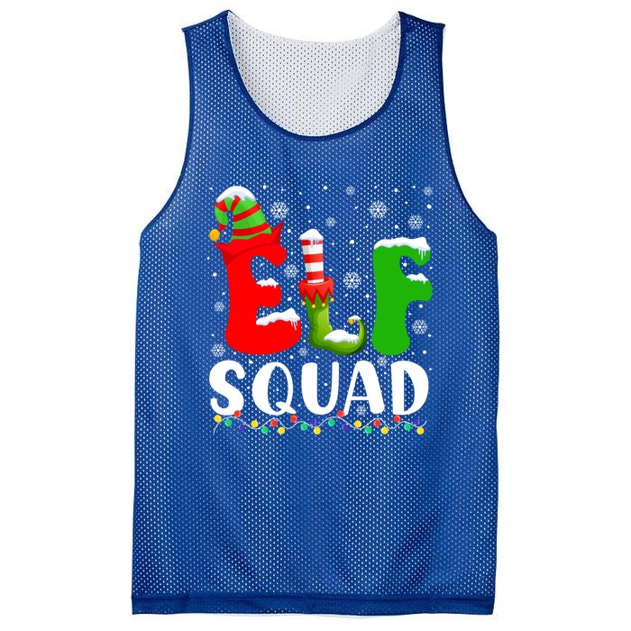 Elf Family Christmas Matching Pajamas Xmas Elf Squad Gift Mesh Reversible Basketball Jersey Tank