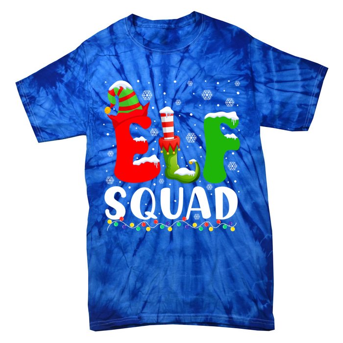 Elf Family Christmas Matching Pajamas Xmas Elf Squad Gift Tie-Dye T-Shirt