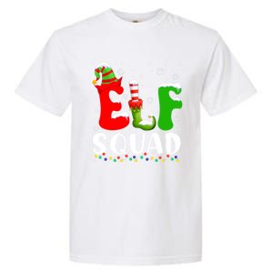 Elf Family Christmas Matching Pajamas Xmas Elf Squad Gift Garment-Dyed Heavyweight T-Shirt