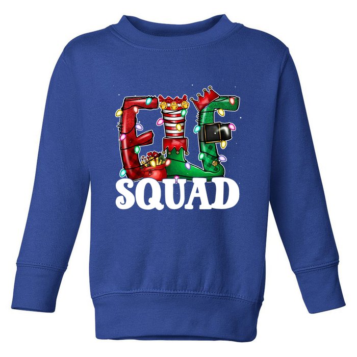 Elf Family Christmas Matching Pajamas Xmas Funny Elf Squad Funny Gift Toddler Sweatshirt