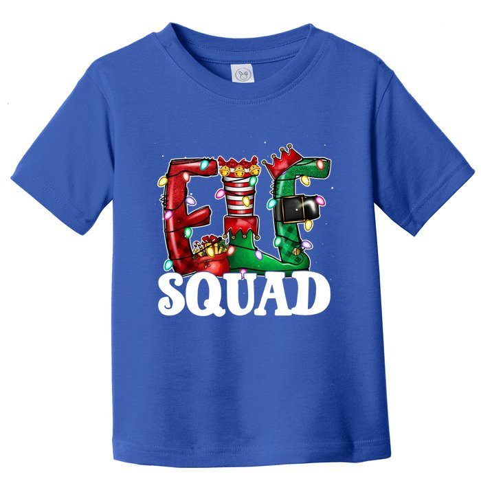 Elf Family Christmas Matching Pajamas Xmas Funny Elf Squad Funny Gift Toddler T-Shirt