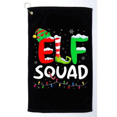 Elf Family Christmas Matching Pajamas Xmas Elf Squad  Platinum Collection Golf Towel