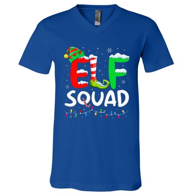 Elf Family Christmas Matching Pajamas Xmas Elf Squad  V-Neck T-Shirt