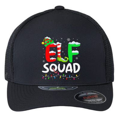 Elf Family Christmas Matching Pajamas Xmas Elf Squad Flexfit Unipanel Trucker Cap