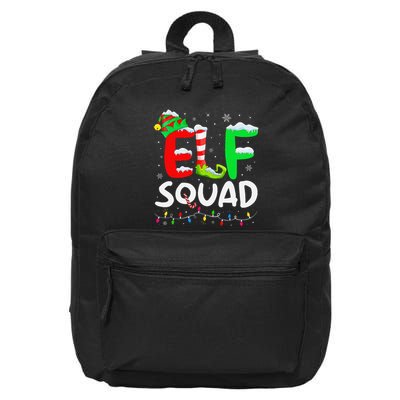 Elf Family Christmas Matching Pajamas Xmas Elf Squad 16 in Basic Backpack