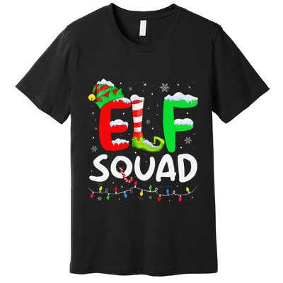 Elf Family Christmas Matching Pajamas Xmas Elf Squad Premium T-Shirt