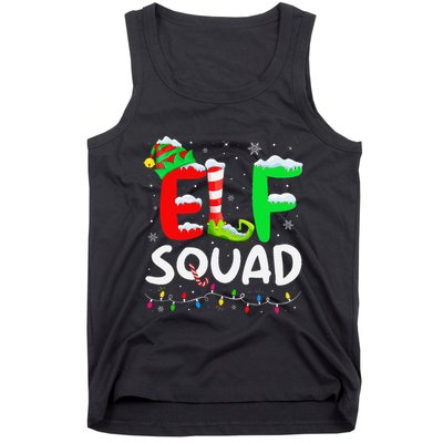 Elf Family Christmas Matching Pajamas Xmas Elf Squad Tank Top