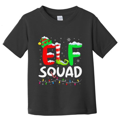 Elf Family Christmas Matching Pajamas Xmas Elf Squad Toddler T-Shirt