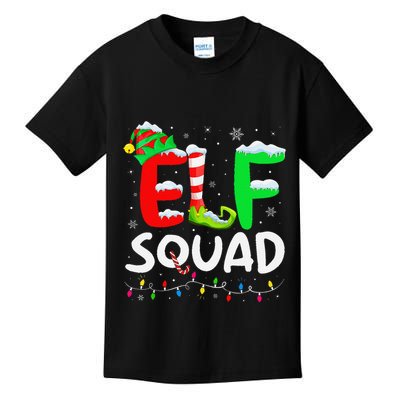Elf Family Christmas Matching Pajamas Xmas Elf Squad Kids T-Shirt