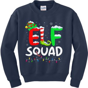 Elf Family Christmas Matching Pajamas Xmas Elf Squad Kids Sweatshirt