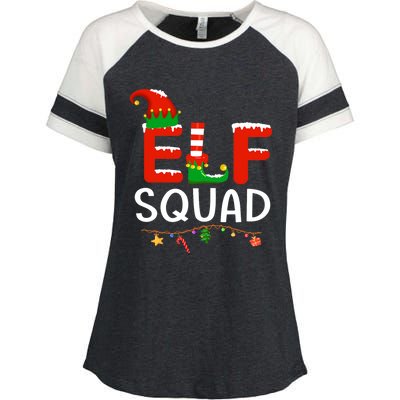 Elf Family Christmas Matching Pajamas Xmas Gift Elf Squad Gift Enza Ladies Jersey Colorblock Tee