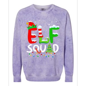 Elf Family Christmas Matching Pajamas Xmas Elf Squad Colorblast Crewneck Sweatshirt