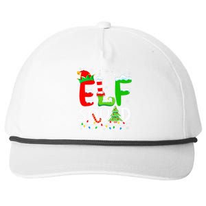 Elf Family Christmas Matching Pajamas Xmas Elf Squad Snapback Five-Panel Rope Hat