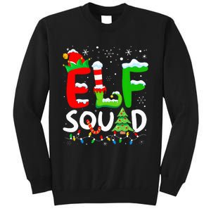 Elf Family Christmas Matching Pajamas Xmas Elf Squad Tall Sweatshirt