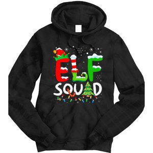 Elf Family Christmas Matching Pajamas Xmas Elf Squad Tie Dye Hoodie