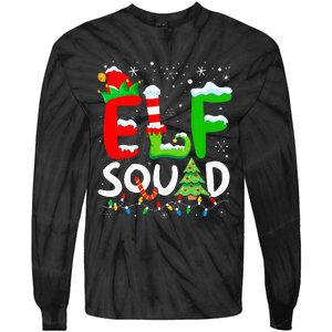 Elf Family Christmas Matching Pajamas Xmas Elf Squad Tie-Dye Long Sleeve Shirt