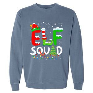 Elf Family Christmas Matching Pajamas Xmas Elf Squad Garment-Dyed Sweatshirt