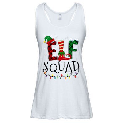 Elf Family Christmas Matching Pajamas Xmas Elf Squad Ladies Essential Flowy Tank