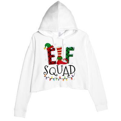 Elf Family Christmas Matching Pajamas Xmas Elf Squad Crop Fleece Hoodie