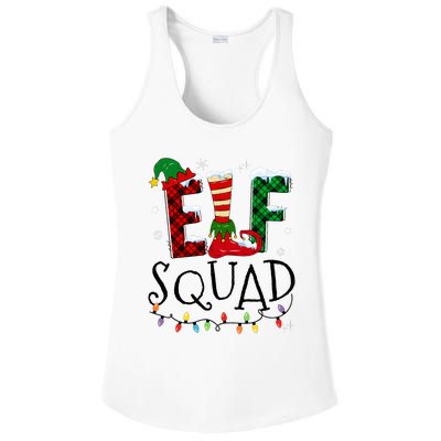 Elf Family Christmas Matching Pajamas Xmas Elf Squad Ladies PosiCharge Competitor Racerback Tank